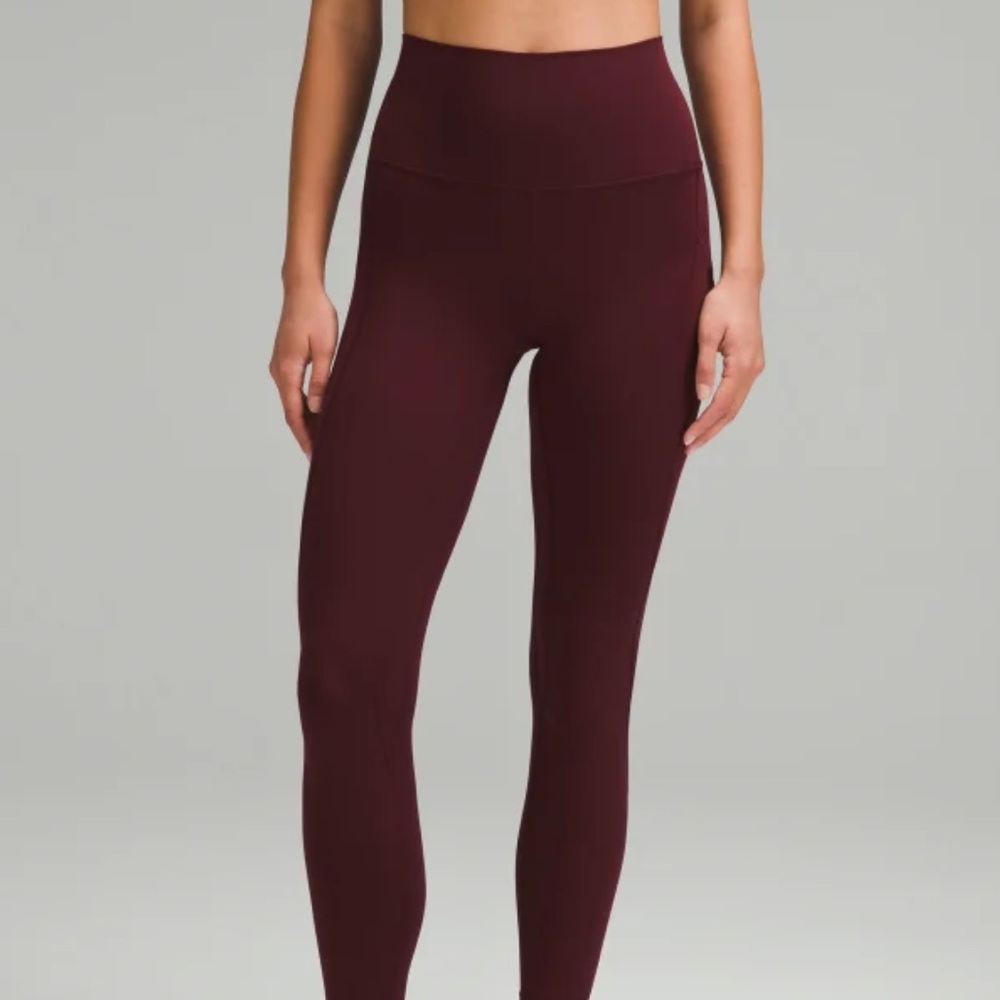Lululemon Athletica Align 6 TALL Burgundy Garnet Deep Red Leggings